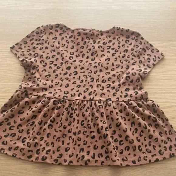 🆕Pink Rose Leopard Print Babydoll Style Top L🆕 - Picture 3 of 7